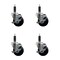 Service Caster 3.5'' SS Soft Rubber Swivel 1'' Expanding Stem Caster Set with Brake, 4PK SCC-SSEX20S3514-SRS-TLB-1-4 - alternate 1